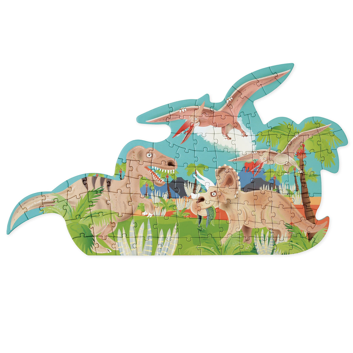 Dinosaur Double Layer Wooden Puzzle by andZee - 67 piece - 2 Puzzles in 1