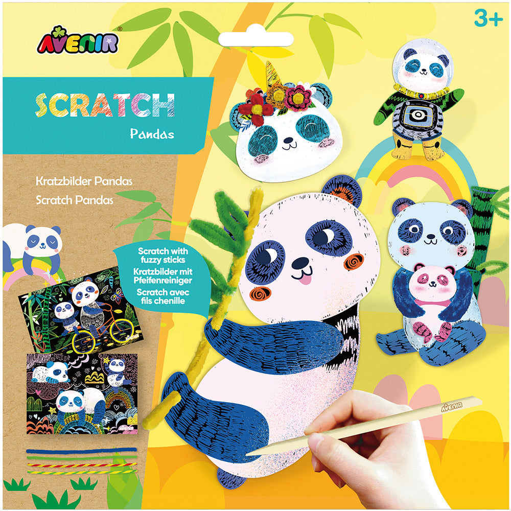 Avenir - Art Fuzzy Sticks - Pandas – Dam Toys B2C