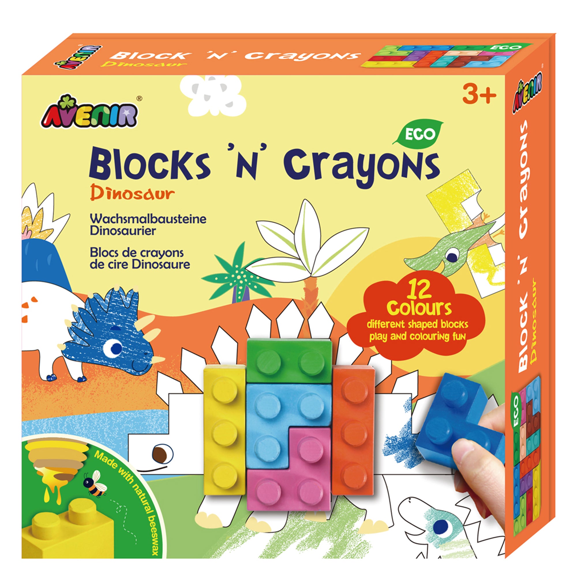 Dinosaur Crayon Roll, Toddler Travel Toy, Boy's Crayon Case